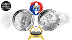 10 Euro FIFA Fußball WM Qatar Silber PP 2022 Frankreich