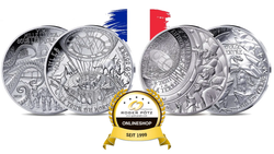 4 x 10 Euro Jules Verne Silber PP 2025 Frankreich  