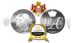 10 Euro Monaco Hochzeit Silber PP 2011 10 Euro Monaco Hochzeit Silber PP 2011