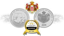 10 Euro 2003 Monaco Rainier III Silber PP  