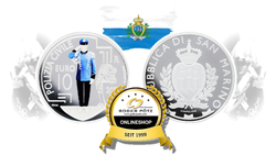 10 Euro Silber 2025 PP Polizia Civile San Marino 10 Euro Silber 2025 PP Polizia Civile San Marino