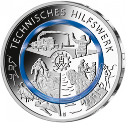 5 x 10 Euro BRD PP 2025 THW mit Polymerring Komplettsatz A D F G J 5 x 10 Euro BRD PP 2025 THW mit Polymerring Komplettsatz A D F G J