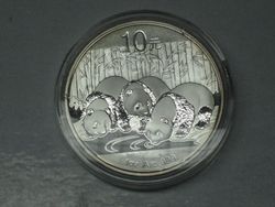 China 10 Yuan 2013 Panda Silber 
