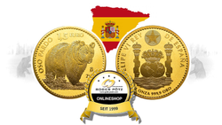 1,50 Euro Spanien 2025 Gold 1 Unze Braunbär bu