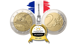 2 Euro Frankreich 2024 Olympiade Eiffelturm Reverse proof PP 2 Euro Frankreich 2024 Olympiade Eiffelturm Reverse proof PP
