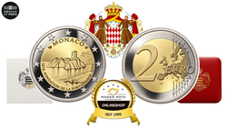 2 Euro Monaco 2015 Bau des Schlosses original  