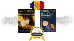 2 x 2 Euro UN und Sonnenwende Coincard 2023 Andorra 2 x 2 Euro UN und Sonnenwende Coincard 2023 Andorra