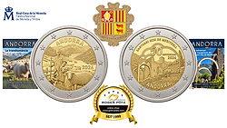 2 x 2 Euro 2026 Meritxell und Almwirtschaft Coincard Andorra  