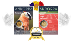 2 x 2 Euro Bartgeier und Spiele Coincard 2025 Andorra