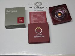 20 Euro Einsteinring Silber coloriert Österreich PP 2025