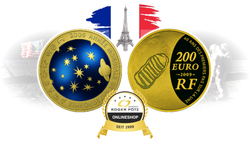 200 Euro Frankreich Gold PP 2009 Astronomie mit Blaugold