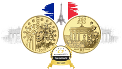 200 Euro 2009 Gold PP Frankreich Europa Mauerfall 200 Euro 2009 Gold PP Frankreich Europa Mauerfall