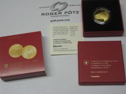 50 Franken Gold 2016 Gotthard Tunnel Gottardo Schweiz 