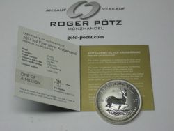 Krügerrand 2017 1 Unze Silber st 50 Jahre Jubiläum