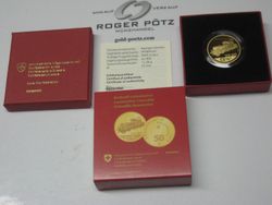 50 Franken Gold 2019 Krokodil Lokomotive Schweiz 