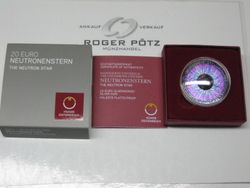 20 Euro Neutronenstern Silber coloriert Österreich PP 2023