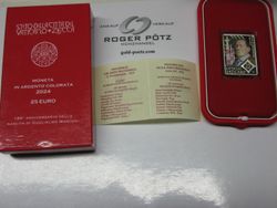 25 Euro Marconi 2024 Silber coloriert PP Vatikan    