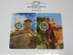 2 x 2 Euro Malta Valetta und Fenek 2026 in Coincard