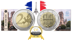 3,88 Euro Miniset Notre Dame 2025 st Frankreich 3,88 Euro Miniset Notre Dame 2025 st Frankreich