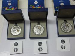 Roger Pötz: 3 x 10 Euro Frankreich Silber PP 2016 UEFA EM Roger Pötz: 3 x 10 Euro Frankreich Silber PP 2016 UEFA EM