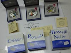 3 x 1,50 Euro Frankreich Silber PP 2002 Märchenserie