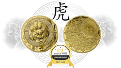 5 Euro Tiger Gold PP 2022 Frankreich Lunarserie II