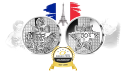 50 Euro Dior Silber PP 2021 Excellenzen 5 Unzen Frankreich 50 Euro Dior Silber PP 2021 Excellenzen 5 Unzen Frankreich