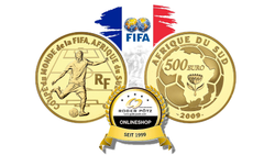 500 Euro Frankreich Gold 5 Unzen PP 2009 FIFA WM Südafrika 