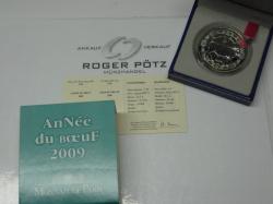 5 Euro Jahr des Büffels Silber st 2009 Lunarserie I