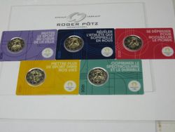 5 x 2 Euro Frankreich 2021 Olympiade Paris Läufer st   