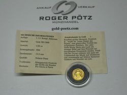 Medaille Friedrichstaler Gold 1994 PP Medaille Friedrichstaler Gold 1994 PP
