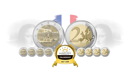 4 x 2 Euro Frankreich 2025 Louvre Coincards st 