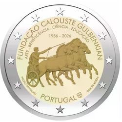 2 Euro Portugal Stiftung Gulbenkian Reverse Proof